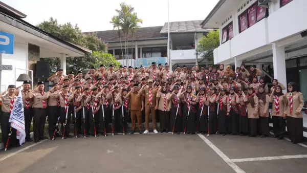 Wali Kota Sukabumi lepas kontingen pramuka peserta Jambore Nasional 2026 (Sumber: dokpim)