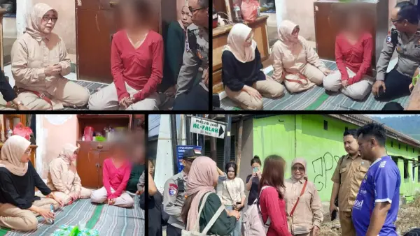 UPTD PPA melakukan asesmen terhadap Shely Visesa (18), warga Cibadak, setelah ditemukan di Demak, Jawa Tengah. (Sumber: dok DP3A)
