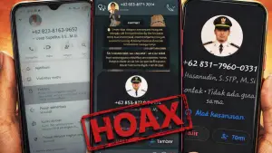Tangkapan layar, nomor handphone yang mencatut nama dan foto 3 camat di Kabupaten Sukabumi (Sumber: dok diskominfo)