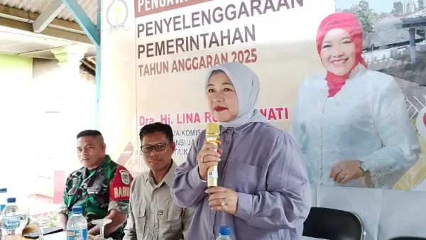 Giat Pengawasan Anggota DPRD Provinsi Jabar, Lina Ruslinawati di Desa/Kecamatan Cimanggis, Sukabumi. Minggu 9 Agustus 2026. (Sumber: Istimewa)