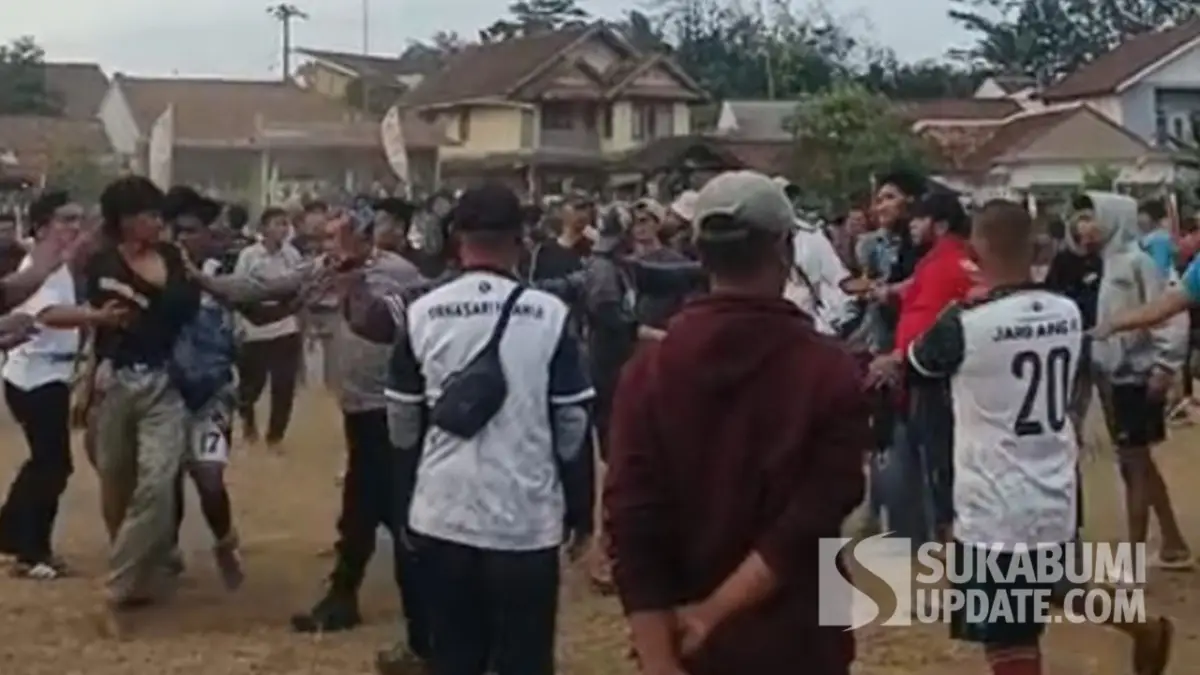Kericuhan Warnai Turnamen Sepak Bola HUT RI di Pabuaran Sukabumi, Berawal dari Tos Koin