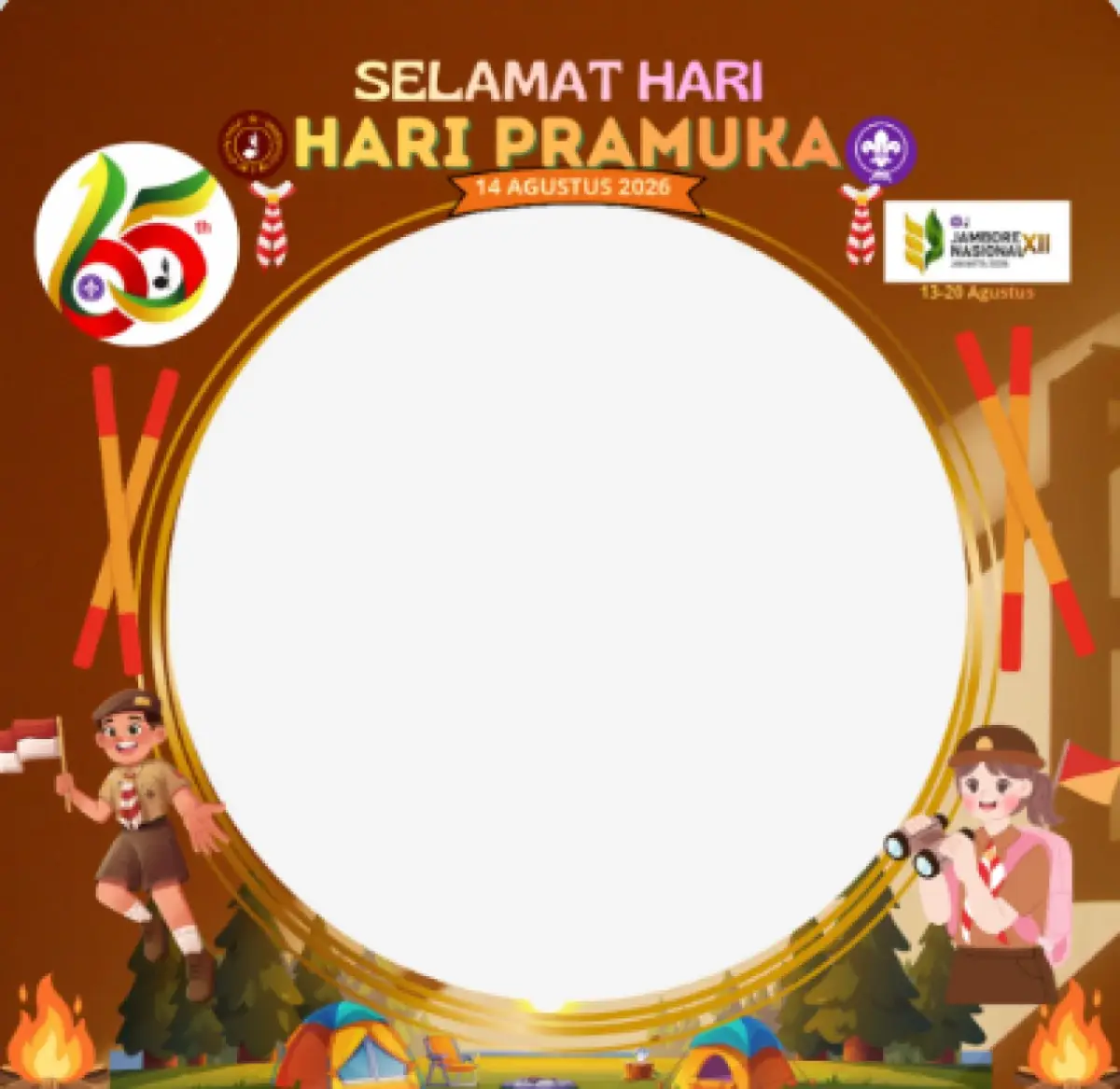 7 Link Twibbon Hari Pramuka ke 65, Desain Beragam dan Menarik