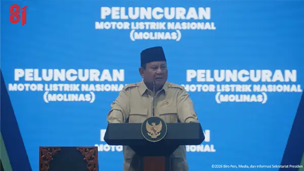 Presiden Prabowo saat mengunjungi fasilitas produksi PT Ilectra Motor Group (ALVA) di Cikarang, Kabupaten Bekasi, Jawa Barat, Kamis (13/8/2026). (Sumber : Sekretariat Presiden)