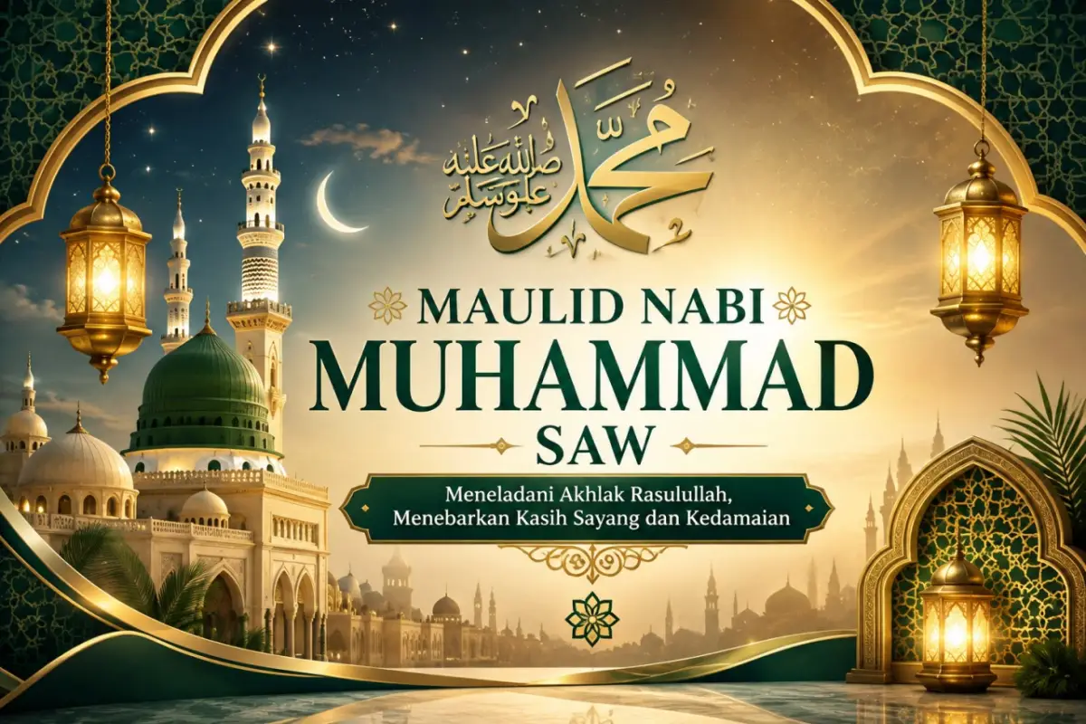 9 Prompt Ai Poster Maulid Nabi Muhammad SAW dengan Berbagai Konsep Menarik yang Islami