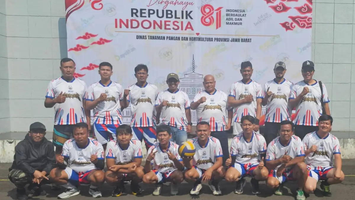 HUT ke-81 RI: UPTD BP Mektan Rebut Juara Turnamen Voli Distanhorti Jabar