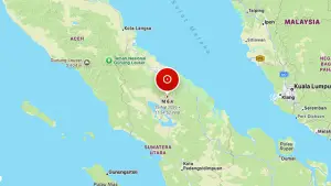 Gempa Bumi Tektonik M6,4 Guncang Simalungun Sumatera Utara. (Sumber : BMKG).