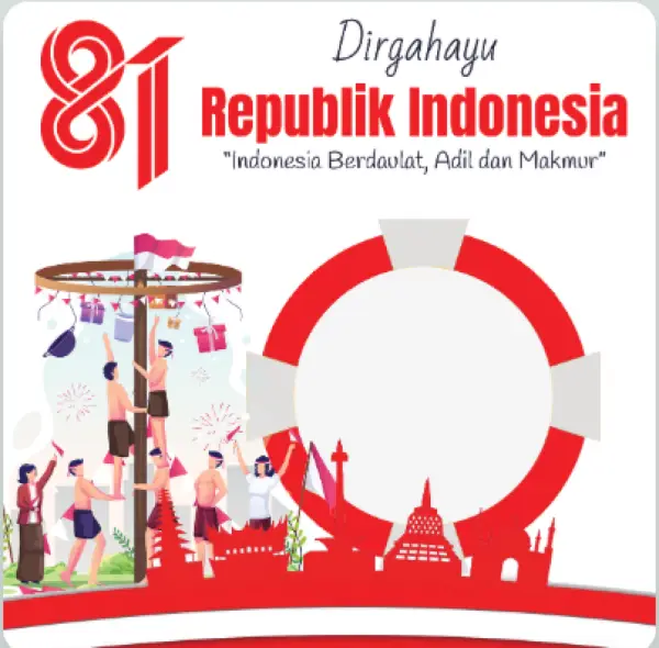 Contoh twibbon Hari Kemerdekaan RI 17 Agustus (Sumber : twibbonize.com)