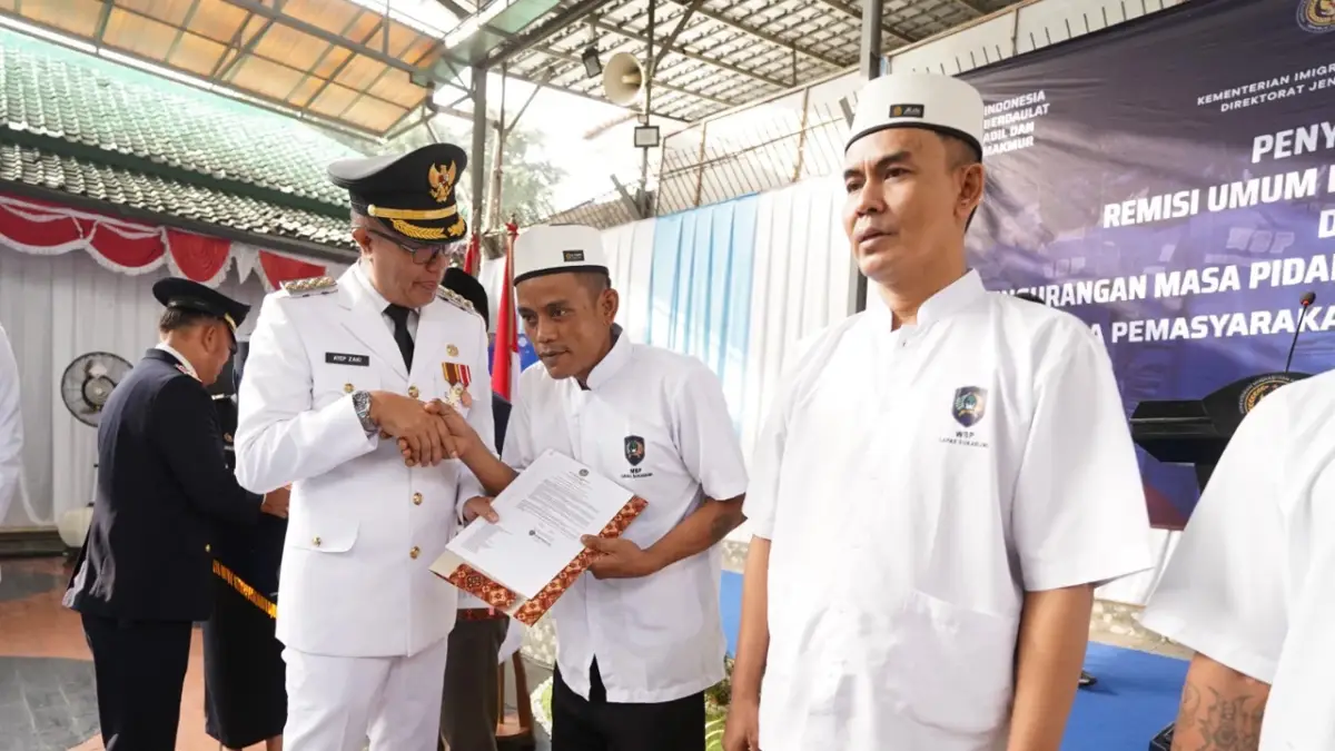 316 Warga Binaan Lapas II B Sukabumi Terima Remisi, 4 Langsung Bebas: Ini Pesan Wali Kota