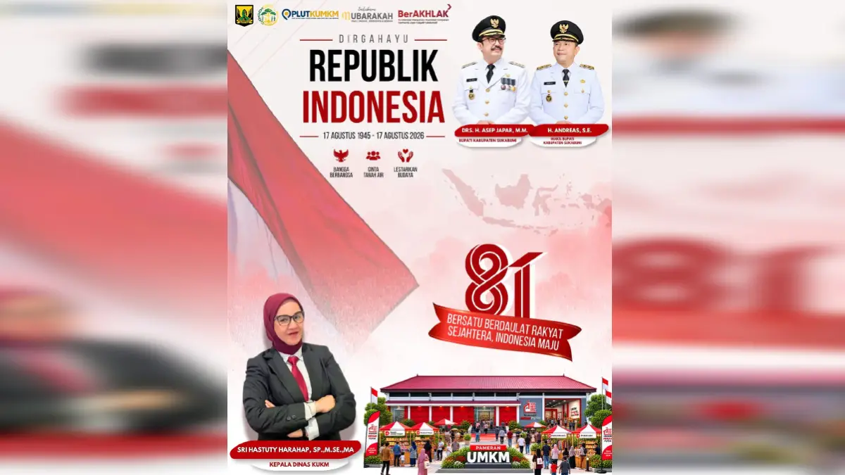 81 Tahun Indonesia Merdeka, DKUKM Sukabumi Dorong Koperasi dan UMKM Naik Kelas