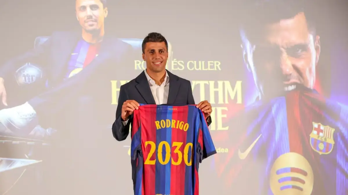 Rodri Resmi Gabung Barcelona, Tinggalkan Manchester City dengan Kontrak 4 Tahun
