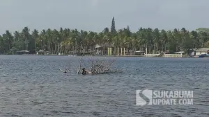 Muara Cikaso dan Fenomena Bugel yang tengah berlangsung. (Sumber : SU/Ragil Gilang).