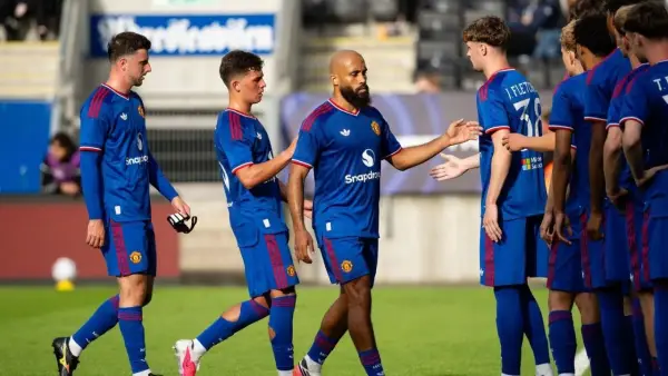 Para pemain Manchester United di laga pramusim. (Sumber: web/manutd.com)