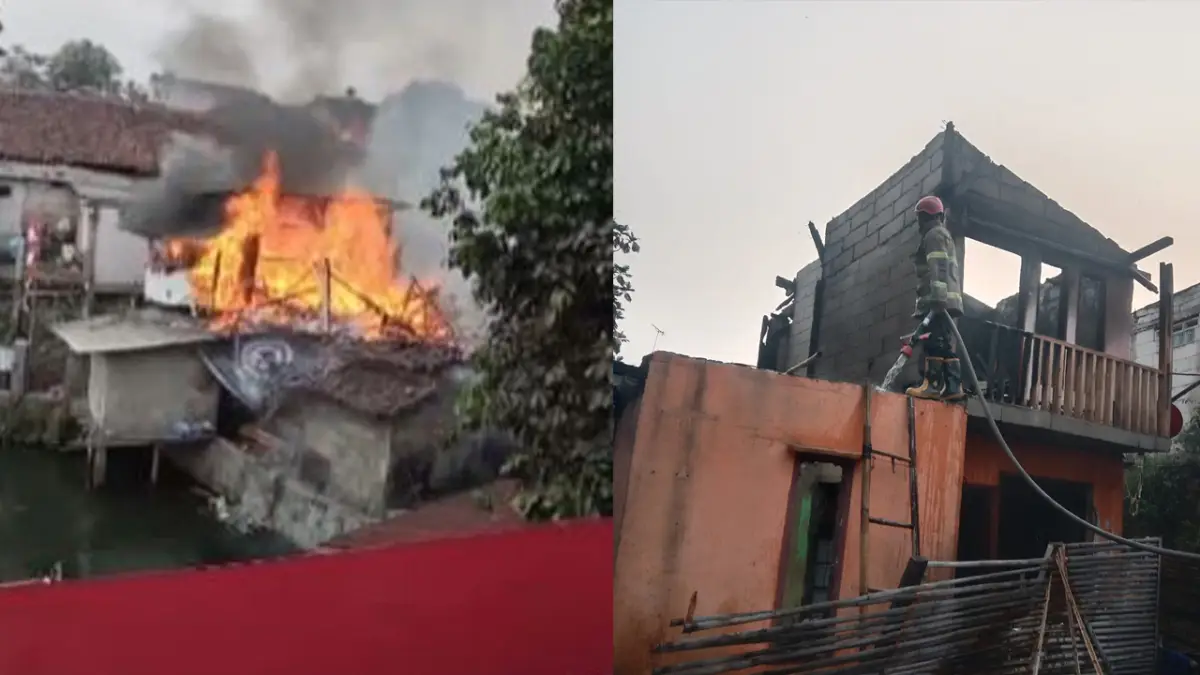 Damkar Terkendala Akses Jalan, 3 Rumah di Permukiman Padat Cibadak Terbakar