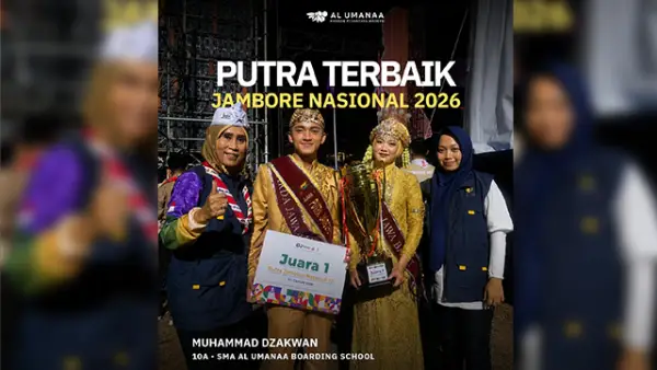 M. Dzakwan Kelas 10A SMA Al Umanaa Boarding School, Raih Putra Terbaik I dalam Kegiatan JAMBORE NASIONAL XII 2026. (Sumber : Instagram/@alumanaa.id)