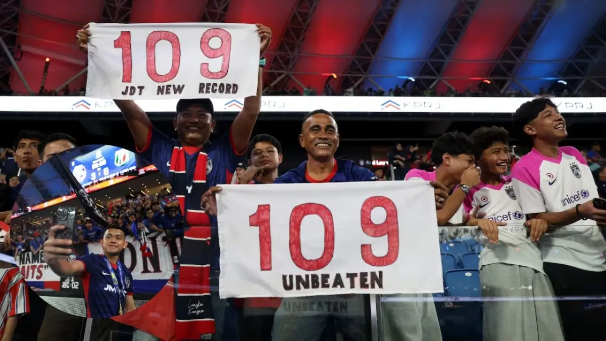 Johor Darul Ta’zim Cetak Rekor Dunia, 109 Laga Liga Super Malaysia Tak Terkalahkan