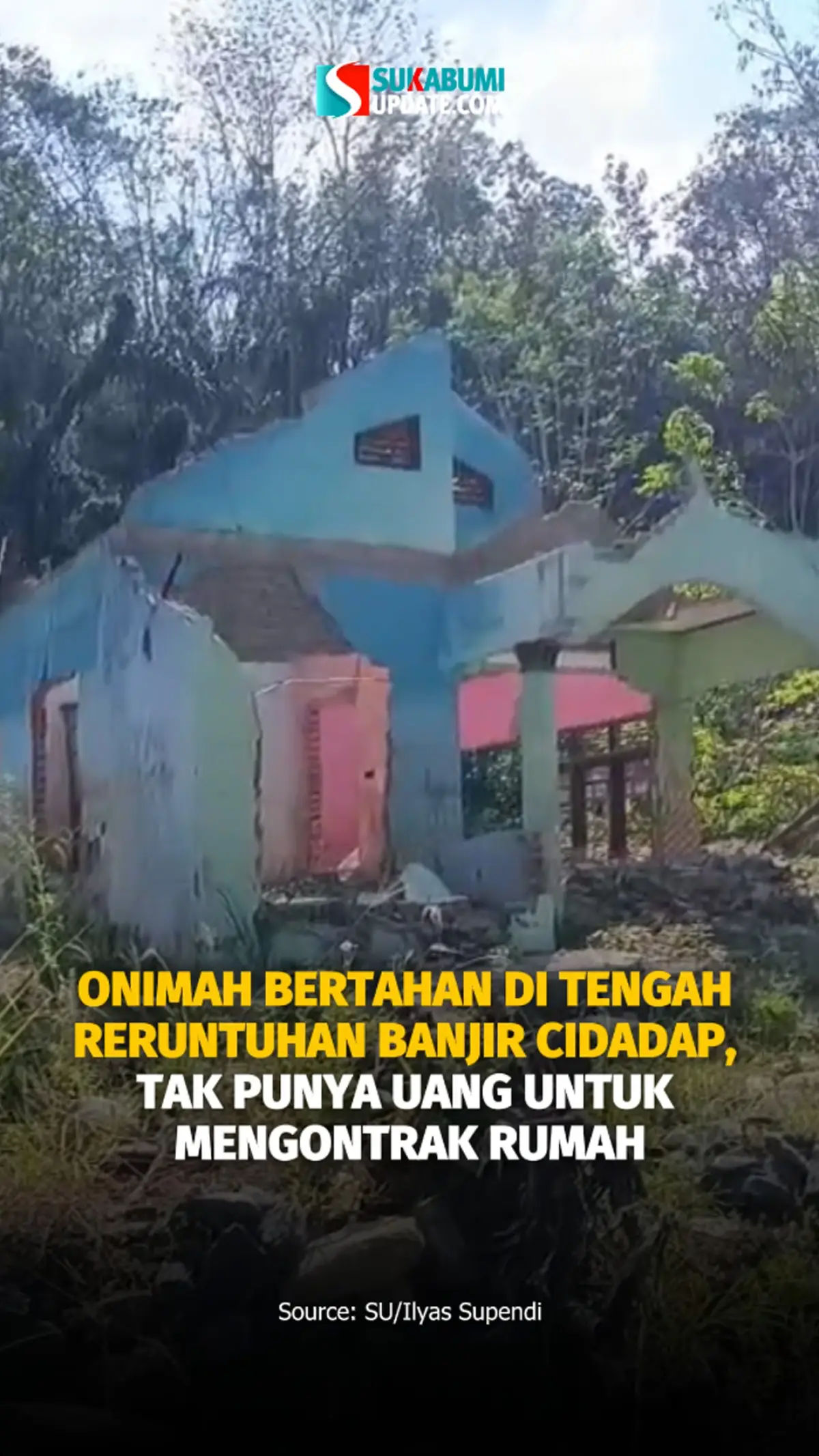 Onimah Bertahan di Tengah Reruntuhan Banjir Cidadap, Tak Punya Uang untuk Mengontrak Rumah