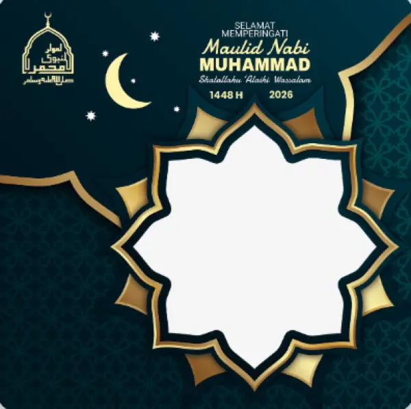Contoh Twibbon Maulid Nabi (Sumber : twibbonize.com)