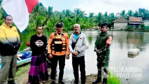 Bugel muara cikaso mulai menggenani pemukiman warga di Tegalbuleud Sukabumi (Sumber: dok warga) (Sumber : dok warga)