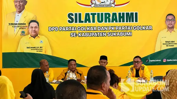 Tapat pleno DPD Golkar Kabupaten Sukabumi bahas pembentukan panita Musda berlangsung di Kantor DPD Golkar di Jalan Suryakencana, Kota Sukabumi, Selasa (25/8/2026). | Foto : Sukabumiupdate