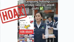 Postingan bantuan beras dan uang tunai yang diklaim dari Pemerintah itu tidak benar. (Sumber : TikTok).