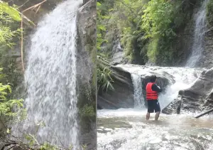 Curug Cikawung Campakamulya, salah satu air terjun tersembunyi di Cianjur Selatan. (Sumber : Gmaps/Tedi Muhiban)