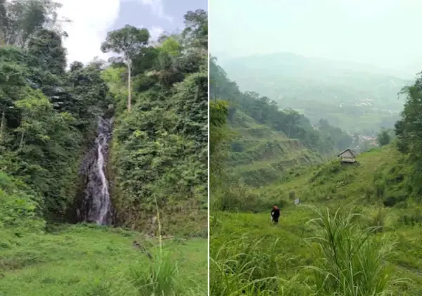 Curug Cikawung, salah satu air terjun yang masih asri di Kabupaten Bogor, Jawa Barat. (Sumber : Gmaps/Lutfi Yulian)