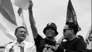 Koordinator AMPB, Supriyono alias Botok menegaskan mereka mundur setelah memegang komitmen tertulis pengesahan RUU Perampasan Aset paling lambat 15 Desember 2026. (Sumber: dok warganet)
