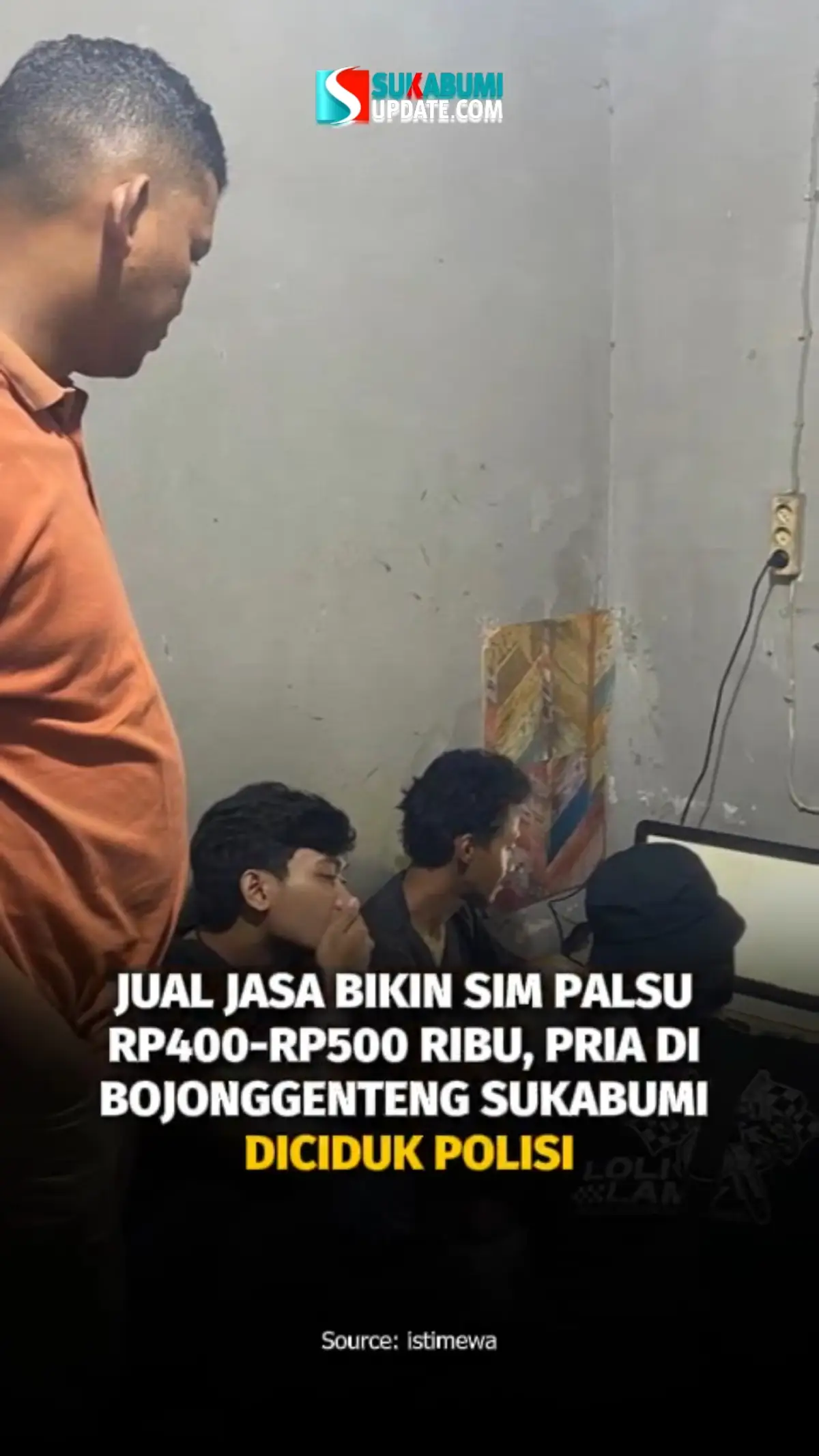 JUAL JASA BIKIN SIM PALSU RP400-RP500 RIBU, PRIA DI BOJONGGENTENG SUKABUMI DICIDUK POLISI