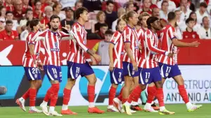 Selebrasi Alex Baena setelah cetak gol ke gawang Sevilla. (Sumber: Instagram/@en.atleticodemadrid.com)