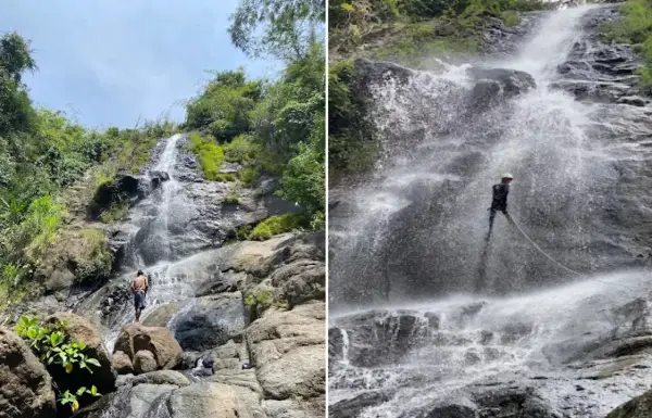 Curug Cimenteng, salah satu air terjun eksotis yang ada di Cibeber, Cianjur Selatan. (Sumber : Gmaps)