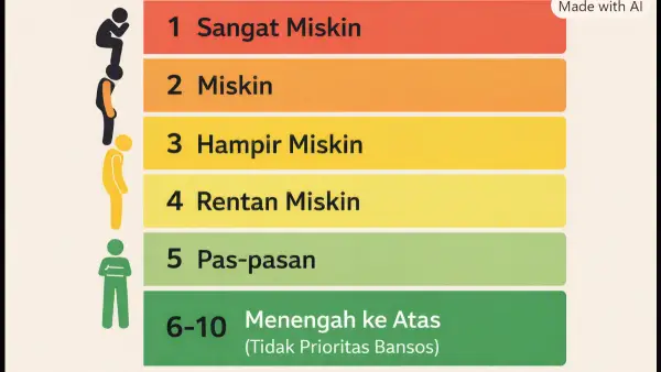 Ilustrasi AI. Data Desil (Sumber: copilot)