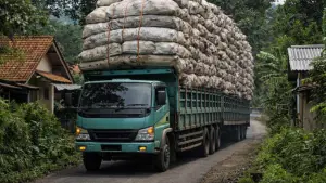 Ilustrasi AI. Truk ODOL (Sumber: copilot)