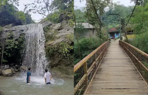 Curug Pancuran, salah satu air terjun yang ada di Cianjur untuk mengisi libur akhir pekan. (Sumber : Gmaps)