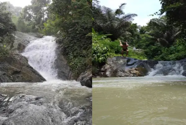 Curug Lalay salah satu air terjun dengan akses menantang yang ada di Cianjur. (Sumber : Gmaps)