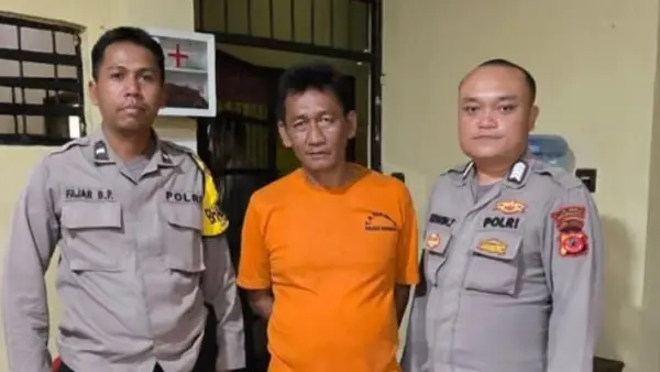 AG oknum wartawan jadi tersangka tindak pengancaman terhadap guru di Sukabumi (Sumber: dok polsek sukaraja)