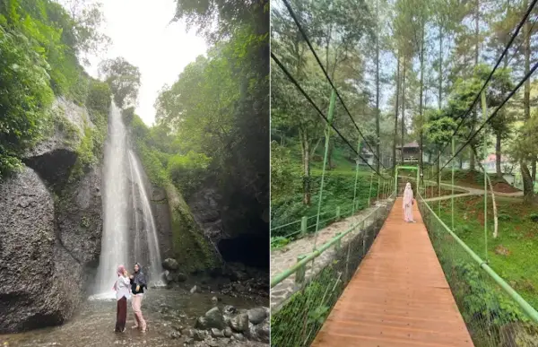 Curug Nangka, salah satu air terjun di kawasan Taman Nasional Gunung Salak, Bogor. (Sumber : Gmaps)