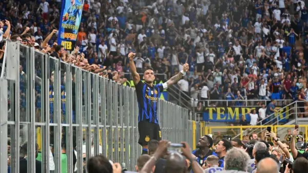 Selebrasi Lautaro Martinez setelah jadi penentu kemenangan Inter Milan atas Napoli (Sumber: web/inter.it)