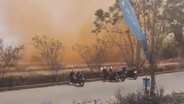 Rekaman angin puyuh di Cikembang Sukabumi (Sumber: dok warganet)