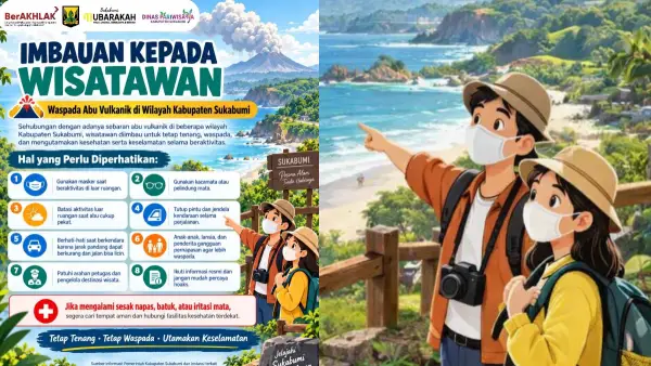 Dinas Pariwisata Kabupaten Sukabumi keluarkan imbauan untuk keselamatan wisatawan (Sumber: edit by copilot)