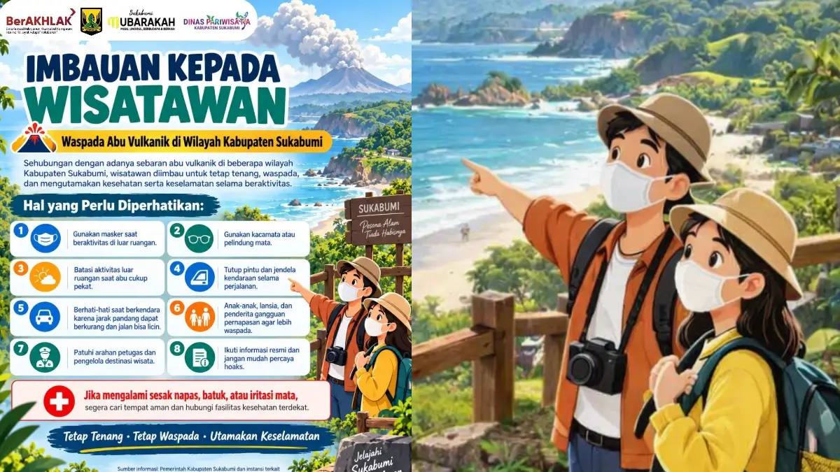 Dispar Sukabumi Sebar Pesan untuk Wisatawan, Waspada Karhutla dan Abu Vulkanik