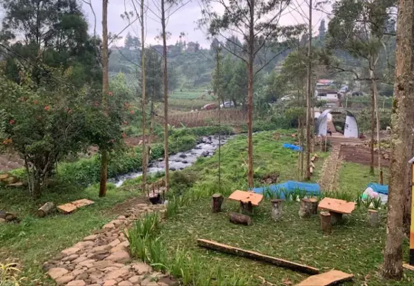 Wisata Pangsalatan, salah satu tempat camping yang nyaman di kaki Gunung Gede Pangrango. (Sumber : Gmaps/Muhamad Fadila)