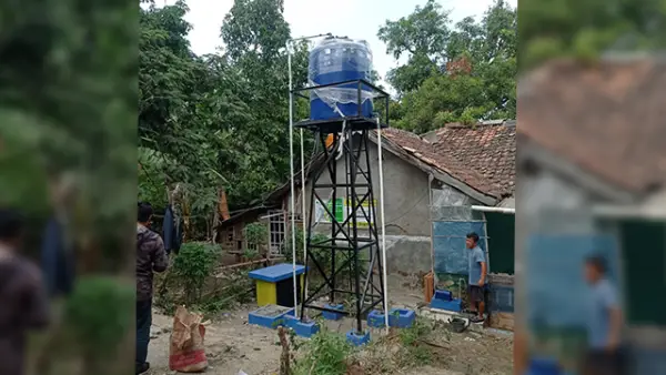 Sumur Bor di Kampung Simpenan, RW 12, Desa Cidadap, Kecamatan Simpenan, Kabupaten Sukabumi. (Sumber : dok disperkim Kabupaten Sukabumi).