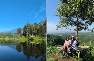 Panenjoan Situ Sukarame merupakan cara lain saat menikmati libur akhir pekan, selain menikmati keindahan danau juga bisa sekalian olahraga trekking ke atas bukit. (Sumber : Gmaps)