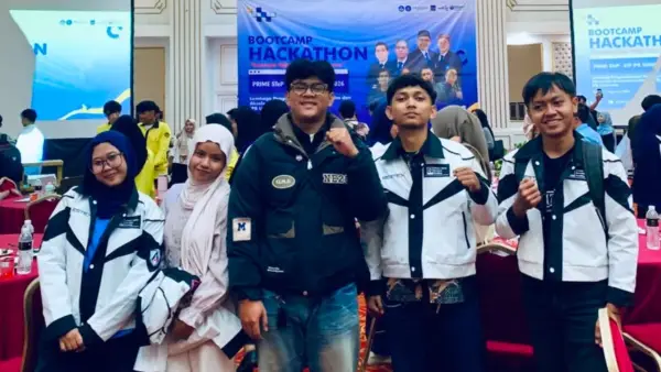 Tim Restek Nusa Putra University berhasil meraih hibah senilai Rp50 juta melalui Program Hackathon PRIME STeP Tahun 2026. (Sumber Foto: Dok. NPU)
