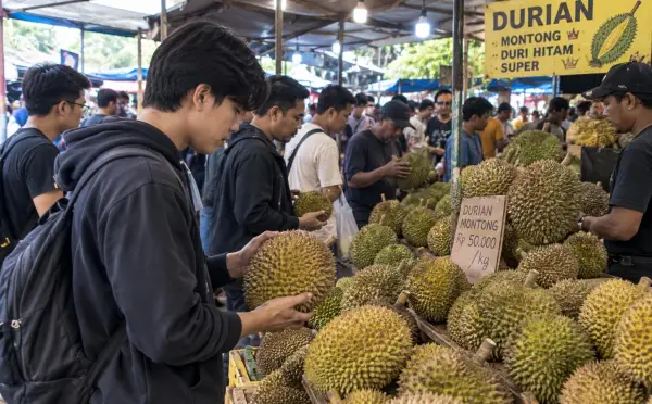 Ilustrasi memilih durian (Sumber : Ai Chatgpt)