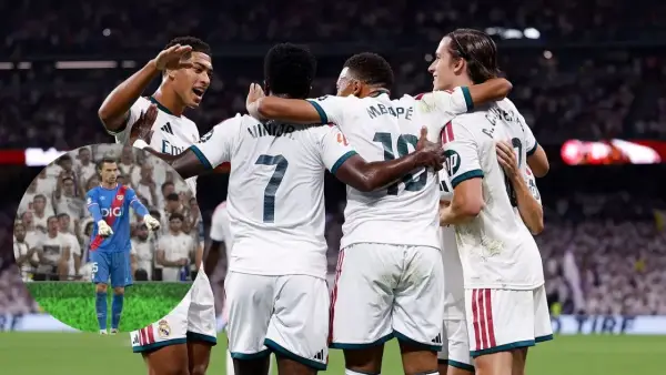 Aksi para pemain Real Madrid di laga menghadapi Rayo Vallecano. Emil Audero jalani debut di La Liga. (Sumber: web/realmadrid.com)