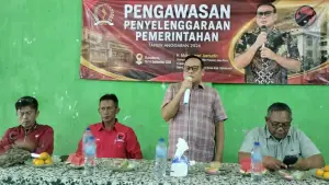 Anggota DPRD Jawa Barat, Muhammad Jaenudin, saat kegiatan pengawasan penyelenggaraan pemerintahan di Desa Sindangresmi, Jampang Tengah, Kabupaten Sukabumi, Senin (14/9/2026) | Foto : Tim adc