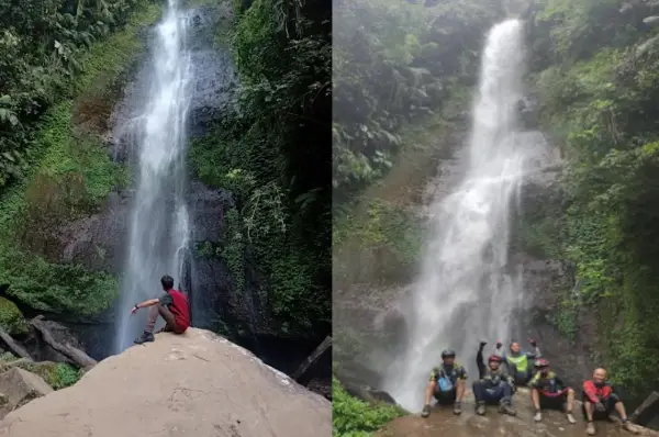 Curug Cibuluh, salah satu air terjun yang ada di daerah Gununghalu Bandung Barat untuk yang menyukai tempat tak biasa saat mengisi hari libur. (Sumber : Gmaps)