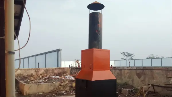Insinerator yang dikembangkan BP Mektan Jabar ini mampu membakar sampah dengan kapasitas 200–300 kilogram per jam. (Sumber Foto: Dok. BP Mektan)