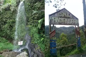 Curug Panyandaan, salah satu air terjun dan bukit tempat menikmati keindahan alam dari ketinggian dalam satu kawasan di Bandung Barat. (Sumber : Gmaps)